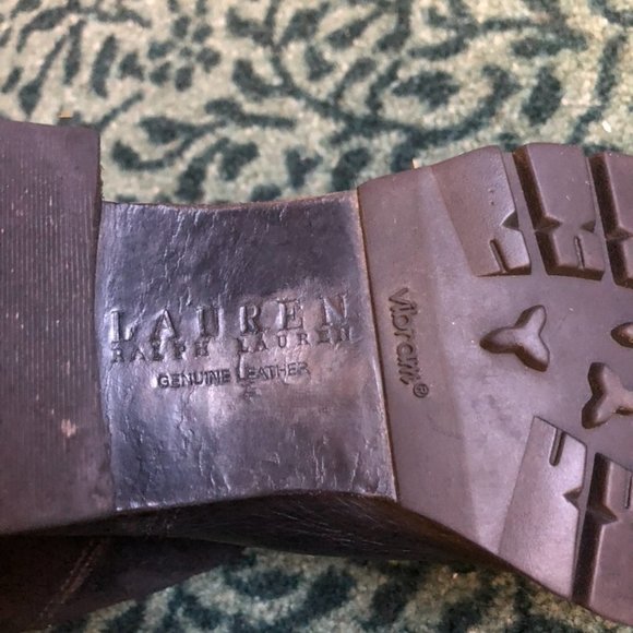 Ralph Lauren Freja Black Leather Winter Boots Sz 4.5 - Picture 8 of 12